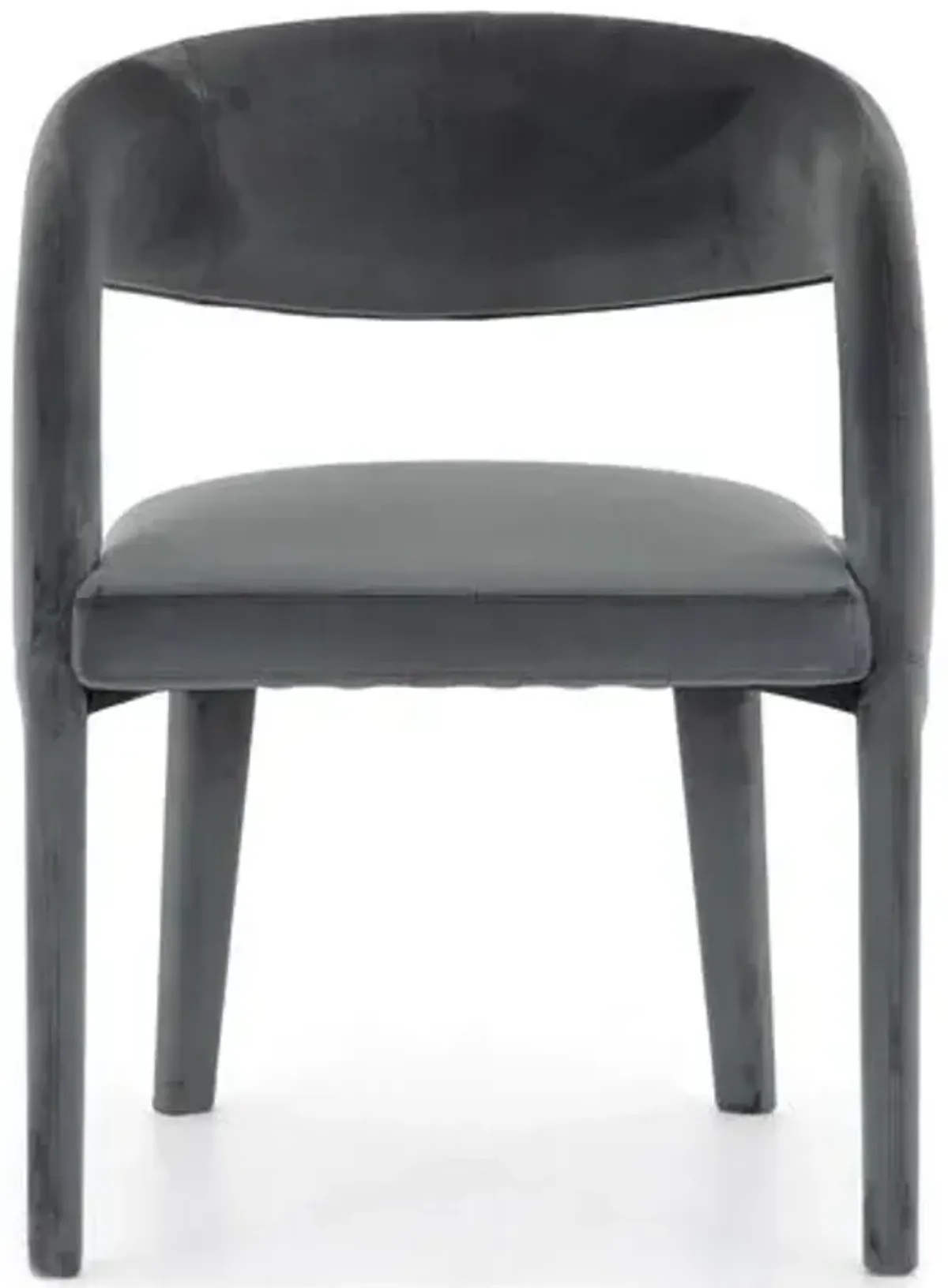 Sadie Dining Chair - Charcoal Velvet - Black