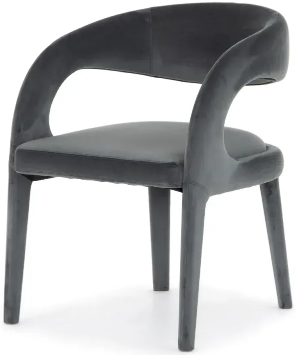 Nina Dining Chair, Charcoal Velvet