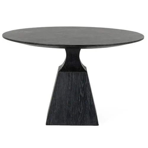 Miley 53" Oak Dining Table - Washed Black