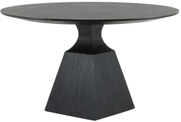 Miley 53" Oak Dining Table, Washed Black