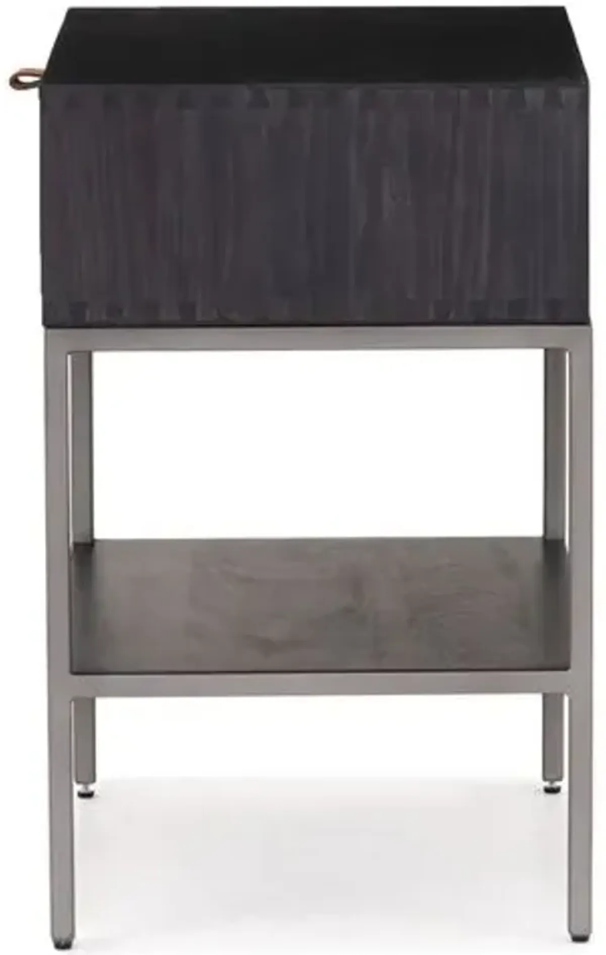 Justina Nightstand - Black Wash Poplar