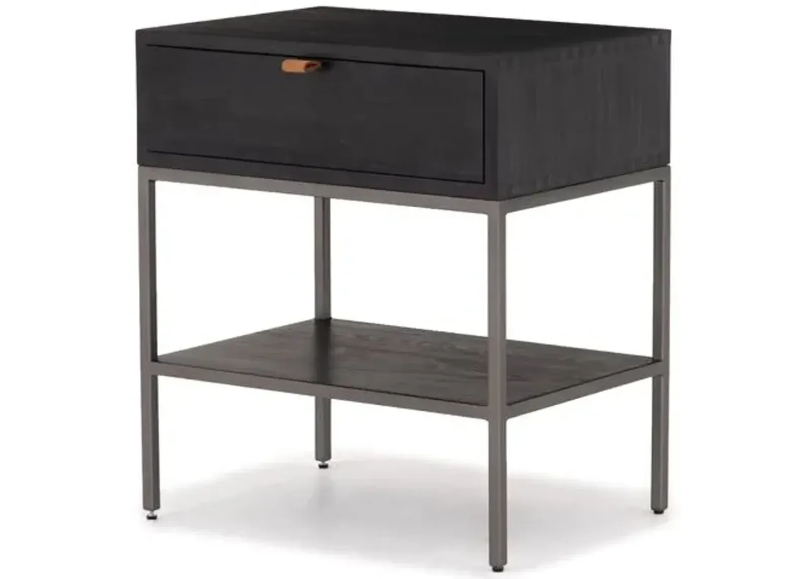 Justina Nightstand - Black Wash Poplar