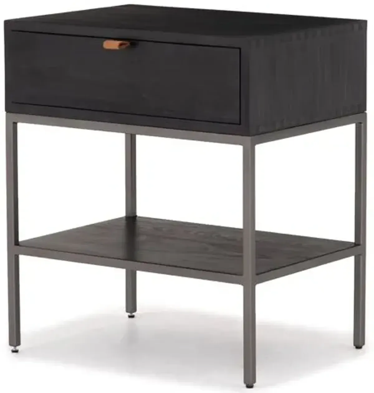 Justina Nightstand - Black Wash Poplar