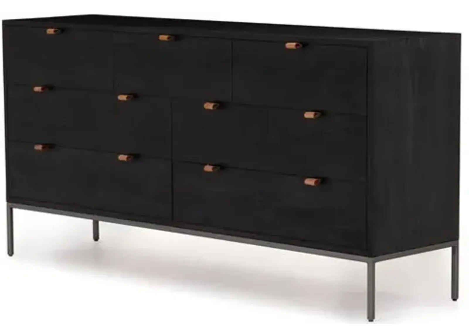 Justina 7-Drawer Dresser - Black Wash Poplar