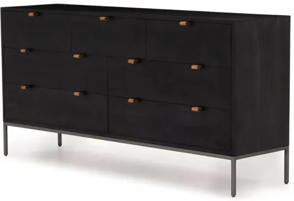 Justina 7-Drawer Dresser, Black Wash Poplar