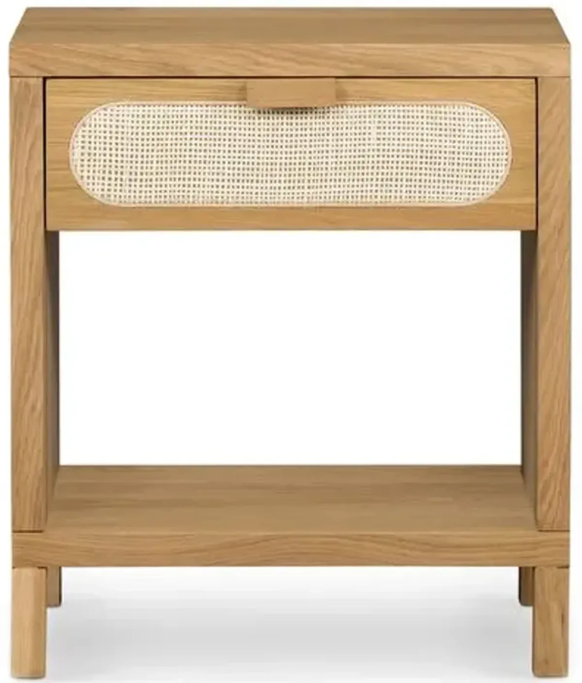 Willa Cane Nightstand - Honey Oak