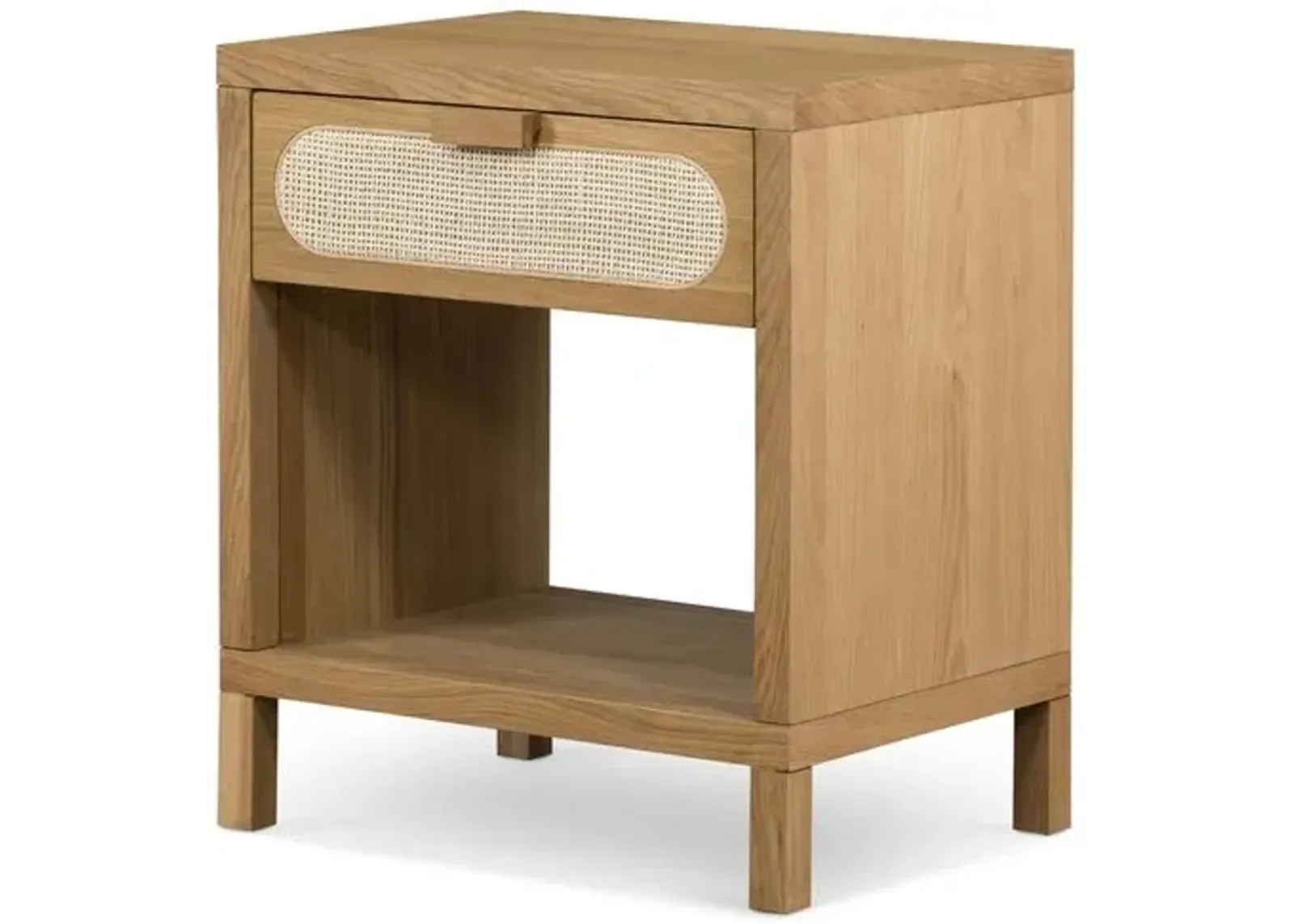 Willa Cane Nightstand - Honey Oak