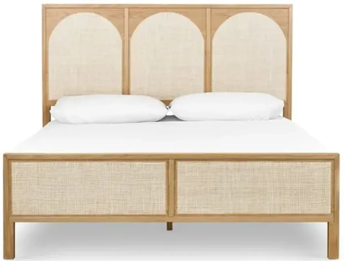 Willa Cane Bed - Honey Oak - Beige