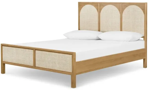 Willa Cane Bed, Honey Oak