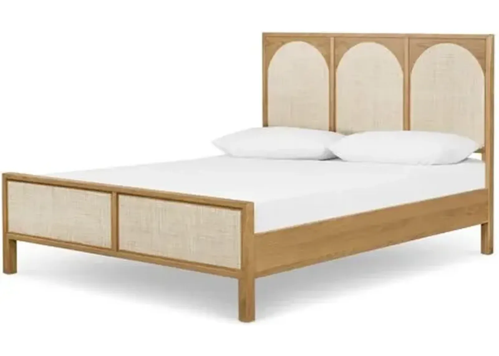 Willa Cane Bed - Honey Oak - Beige