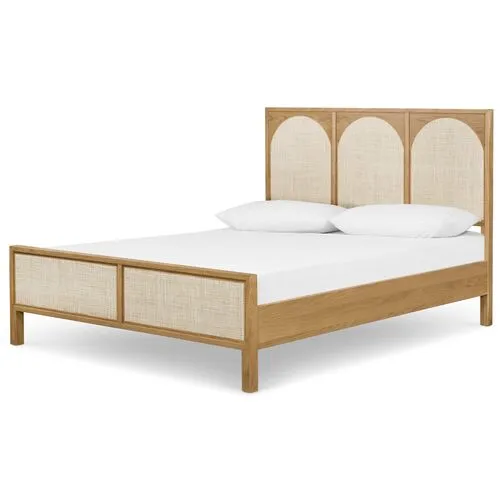 Willa Cane Bed - Honey Oak - Beige