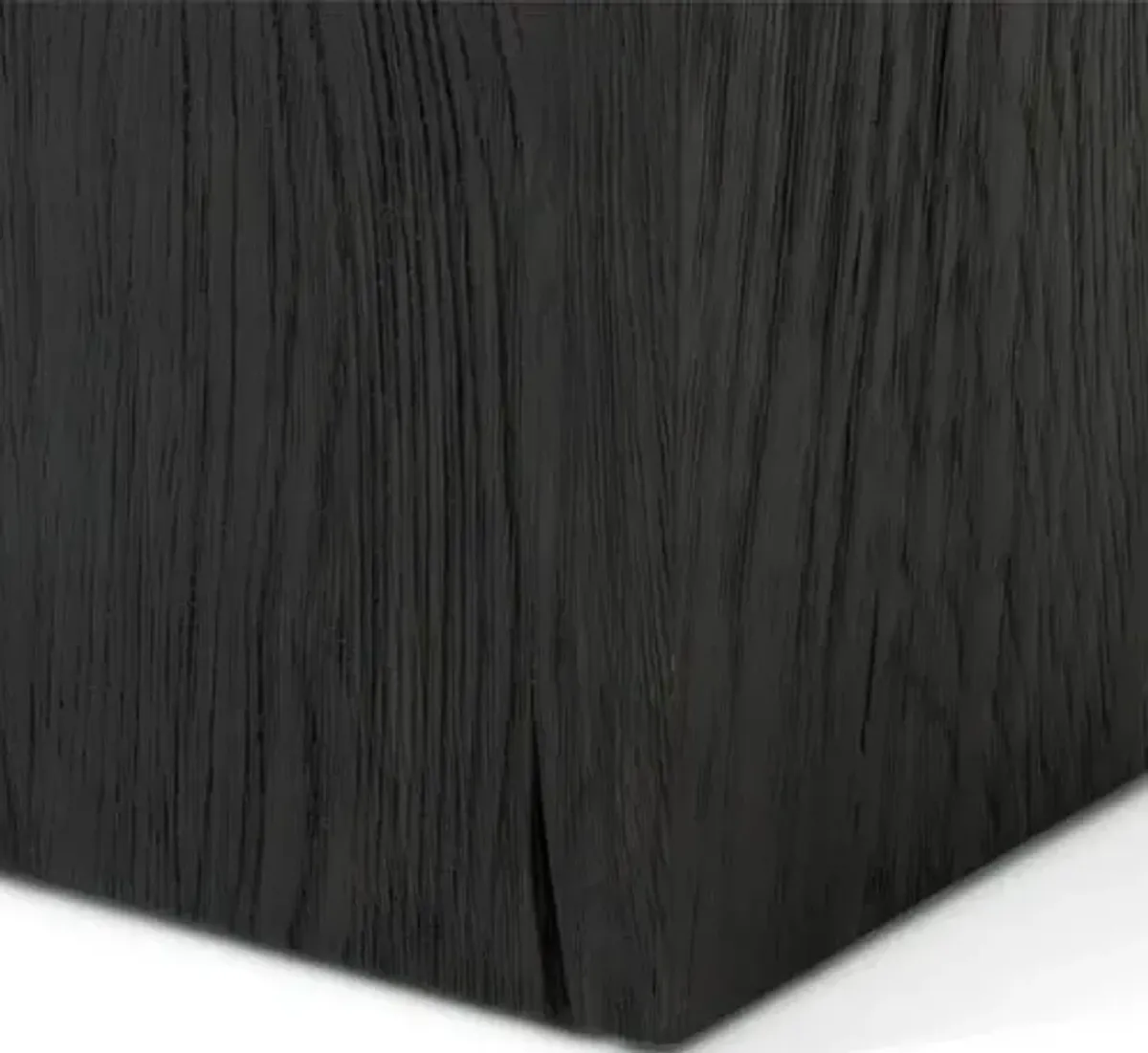 Elle Oak End Table - Ebony/Brushed Gunmetal