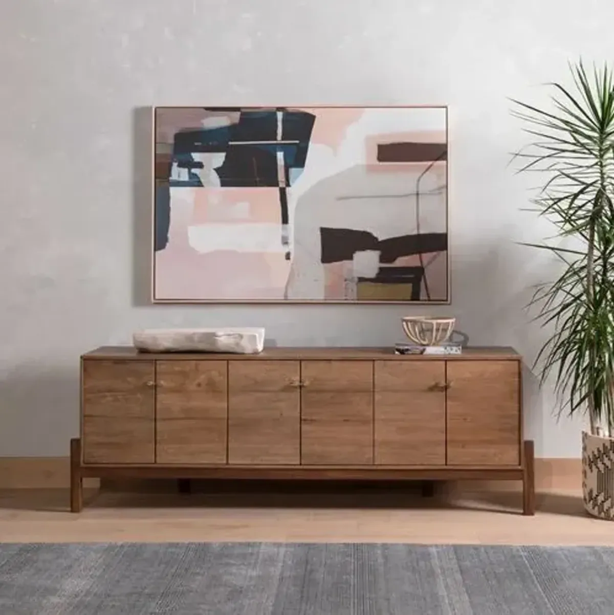 Jocelyn Media Console - Smoked Honey - Brown