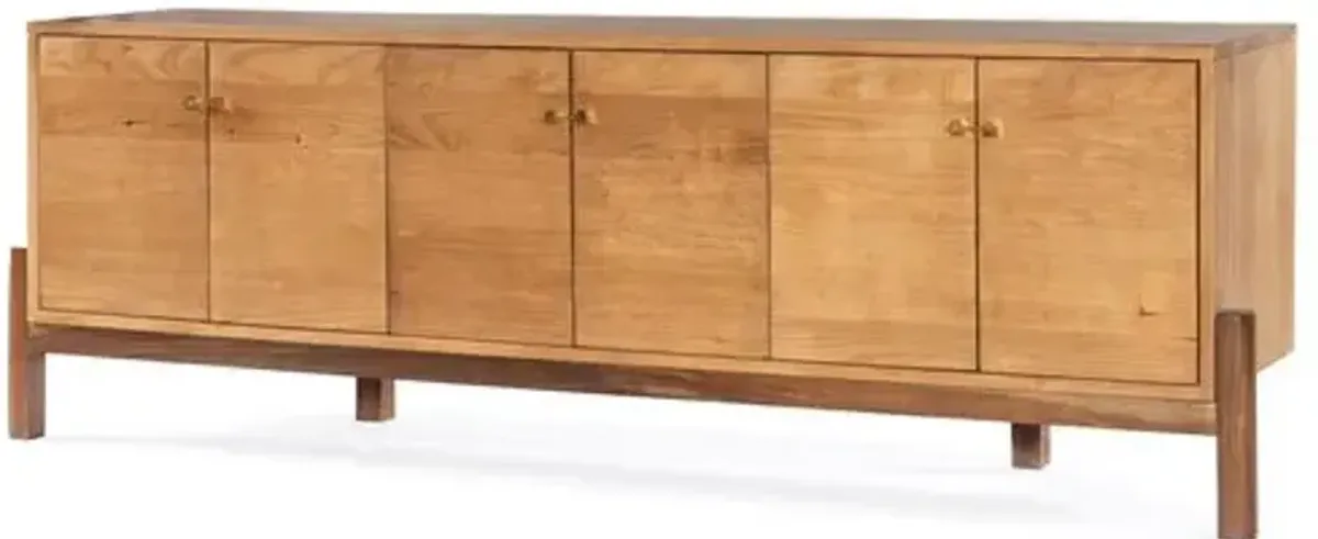 Jocelyn Media Console - Smoked Honey - Brown