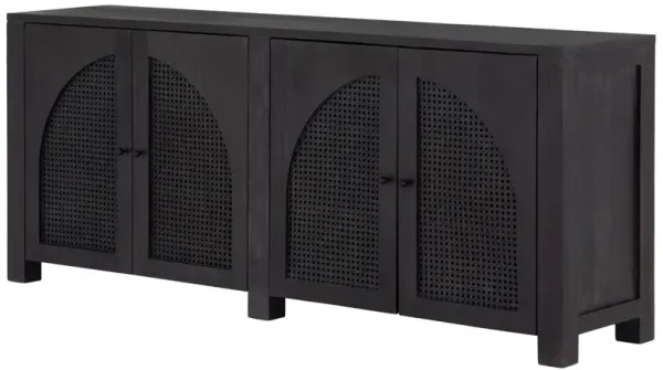 Sabrina Cane Sideboard, Black Wash Mango