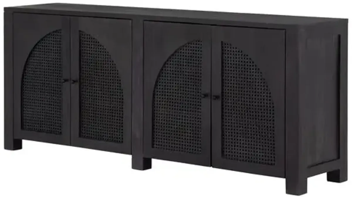 Sabrina Cane Sideboard - Black Wash Mango