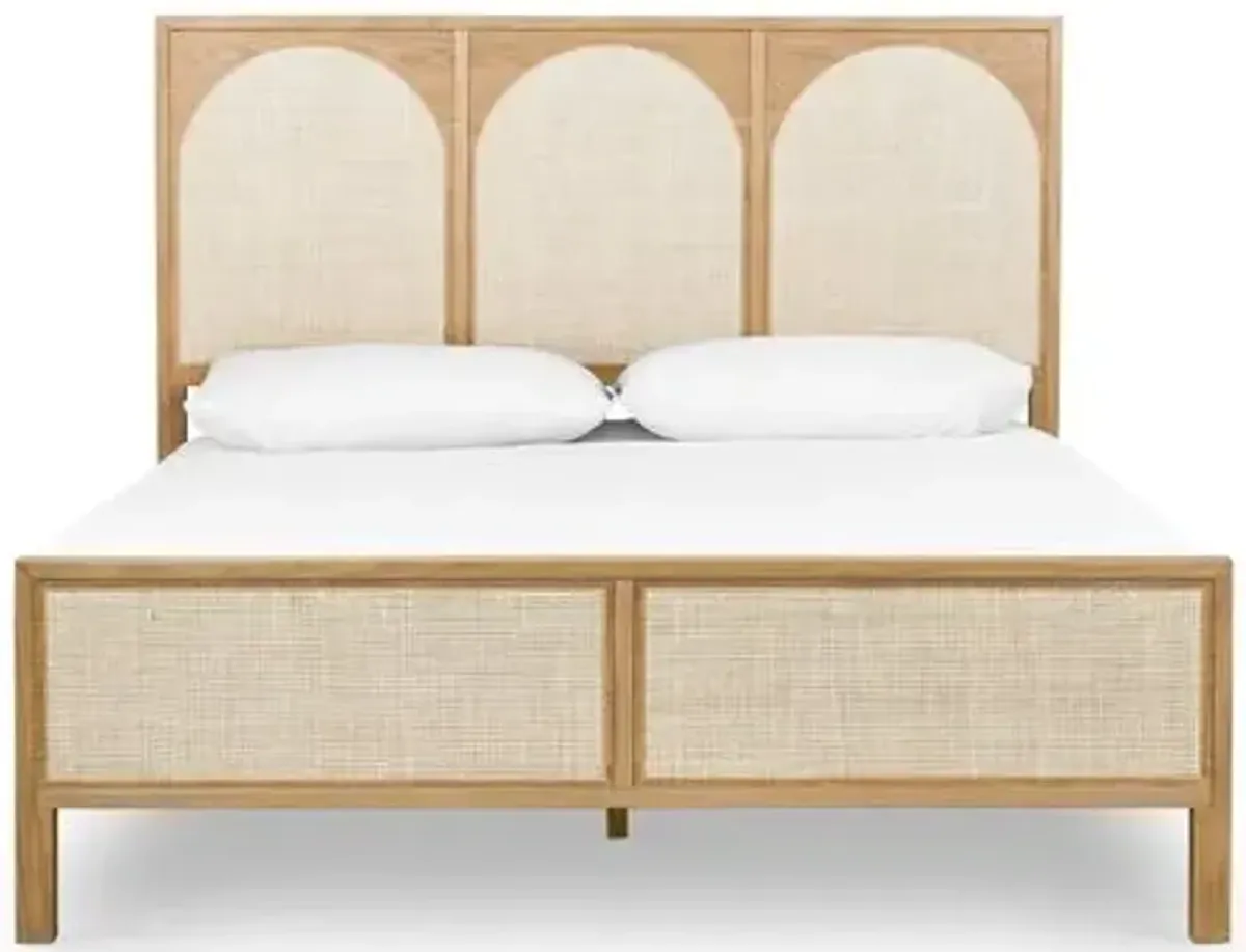 Willa Cane Bed - Honey Oak - Beige