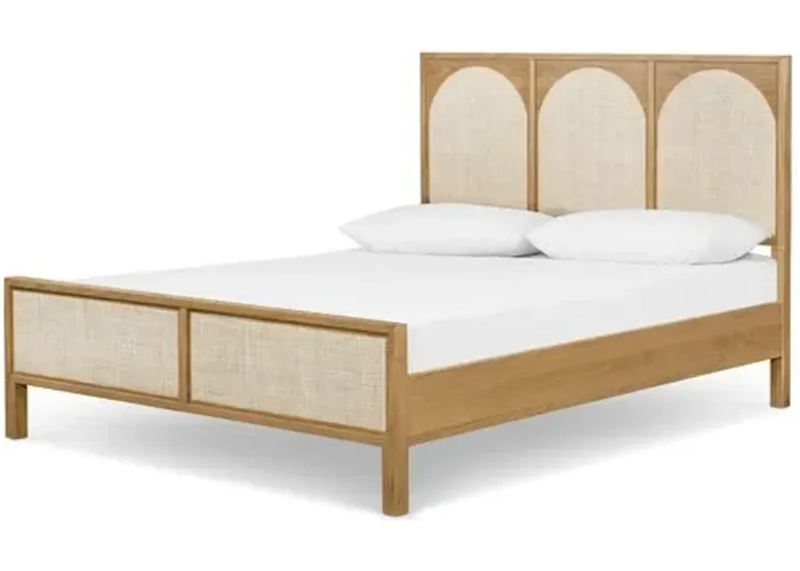 Willa Cane Bed - Honey Oak - Beige