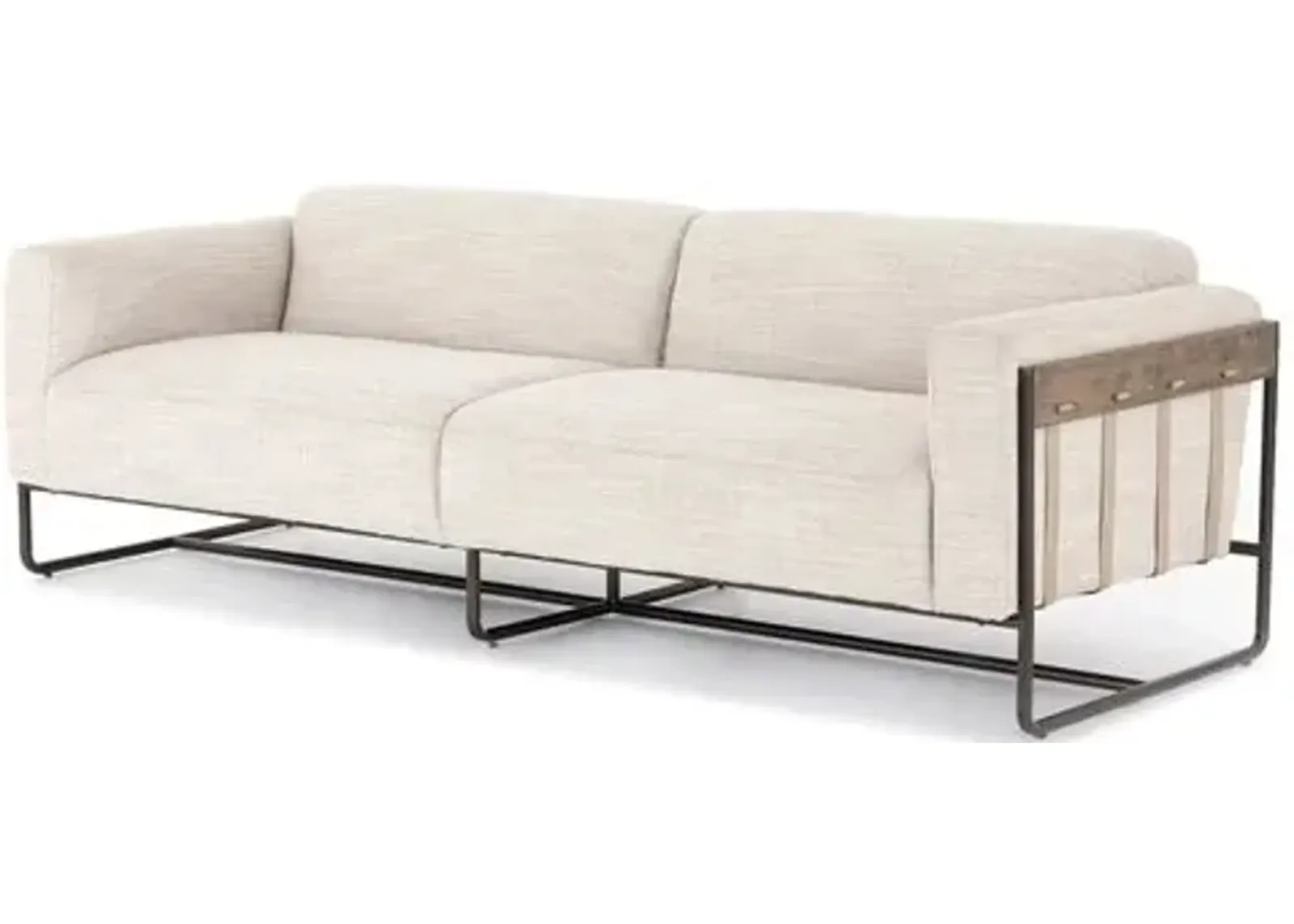 Montgomery Sofa - Taupe/Bronze Gunmetal