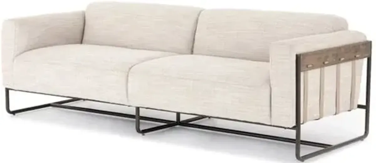 Montgomery Sofa - Taupe/Bronze Gunmetal