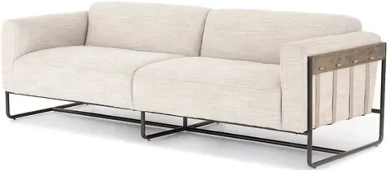 Montgomery Sofa - Taupe/Bronze Gunmetal