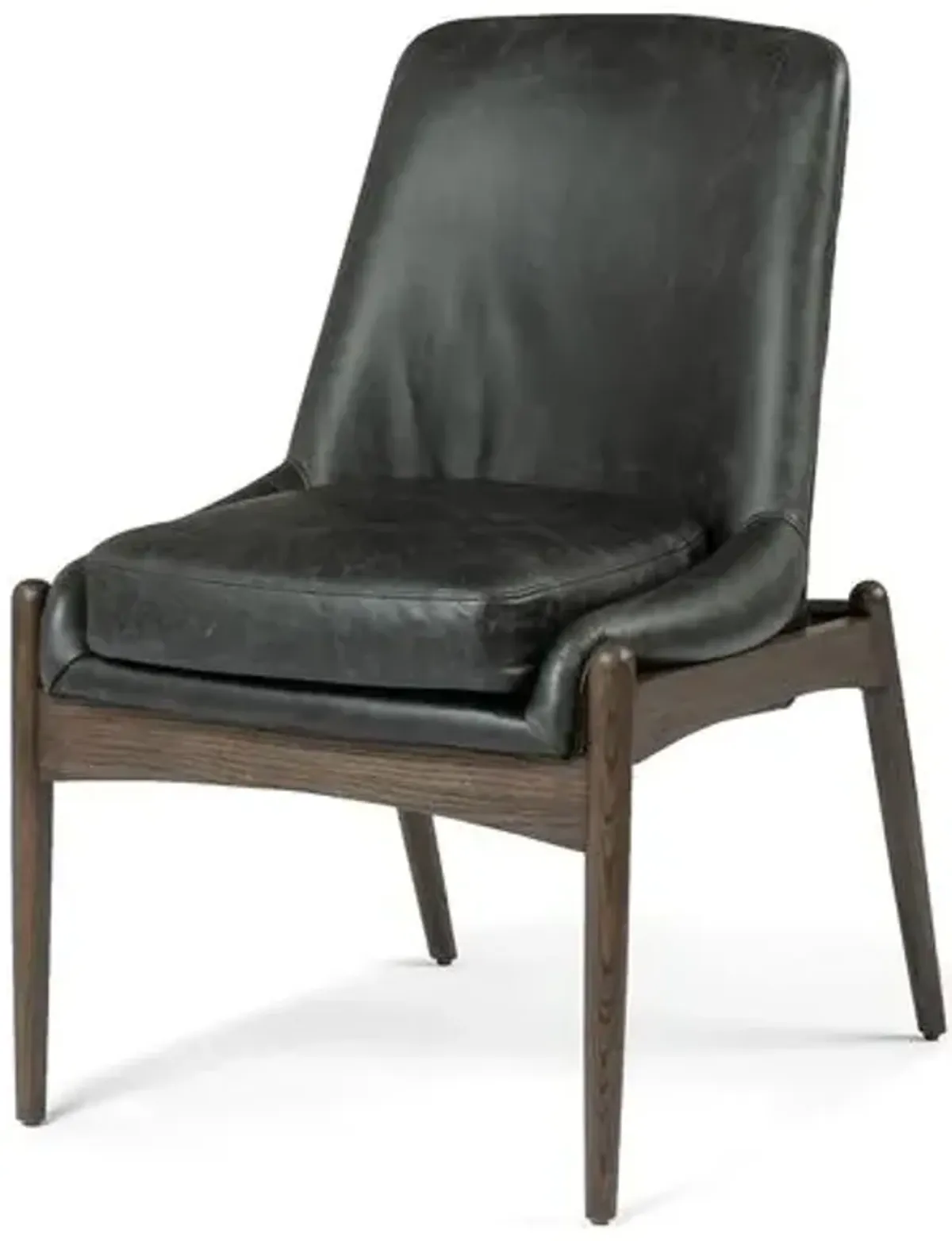 Lauren Side Chair - Smoke Leather