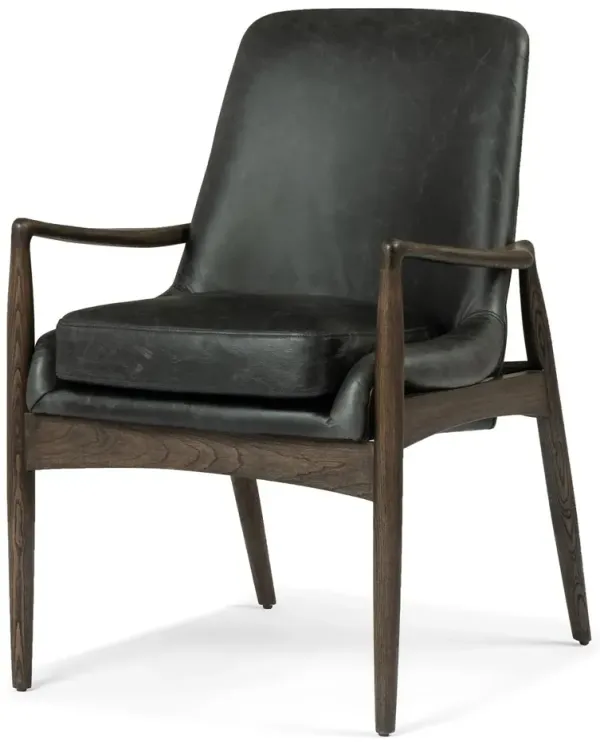 Lauren Arm Chair, Smoke Leather