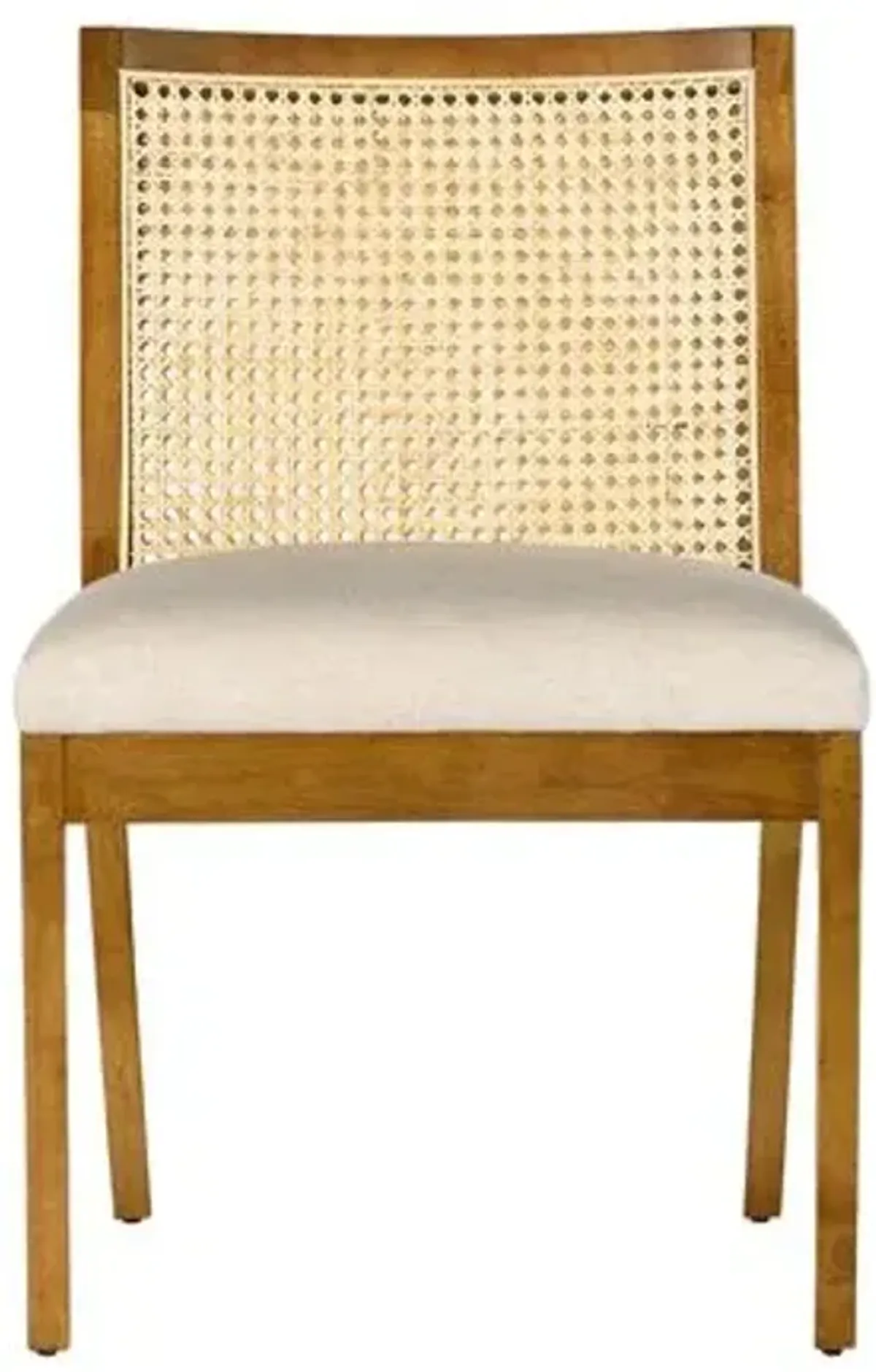 Aimee Cane Dining Side Chair - Natural/Flax - Beige