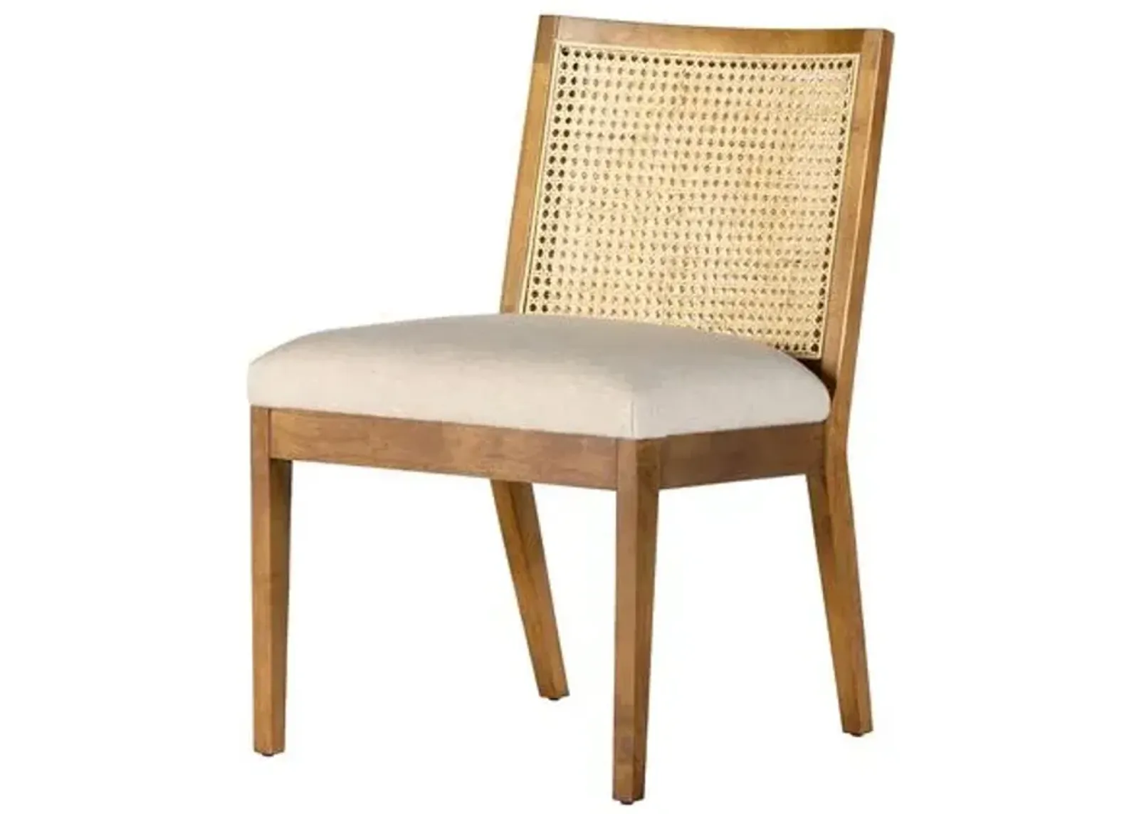 Aimee Cane Dining Side Chair - Natural/Flax - Beige