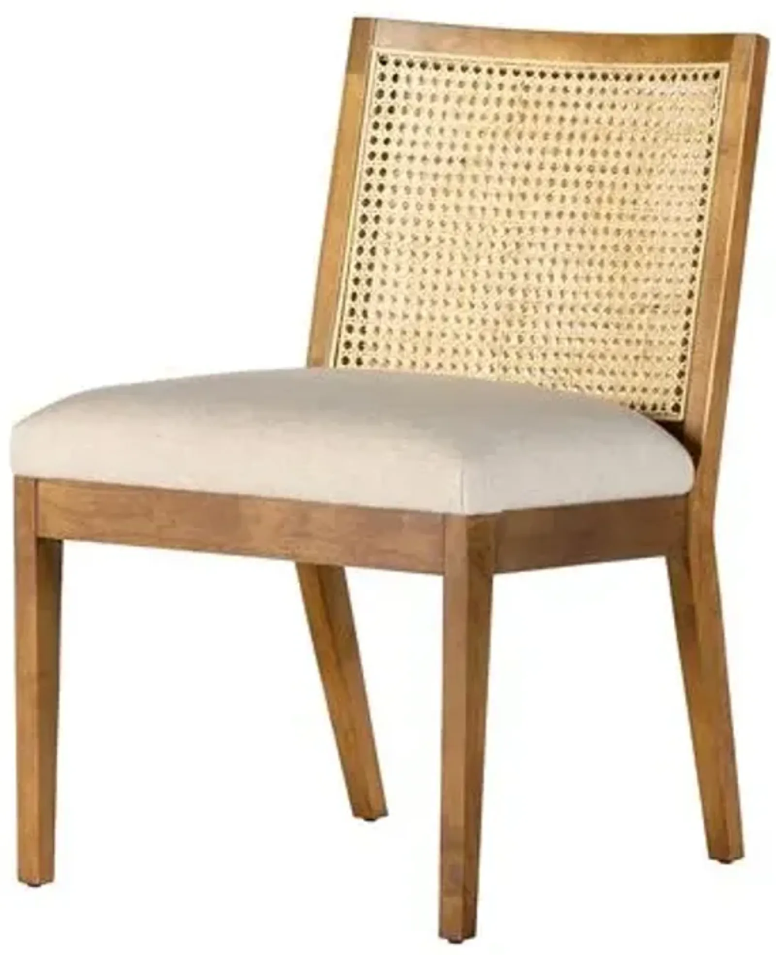 Aimee Cane Dining Side Chair - Natural/Flax - Beige