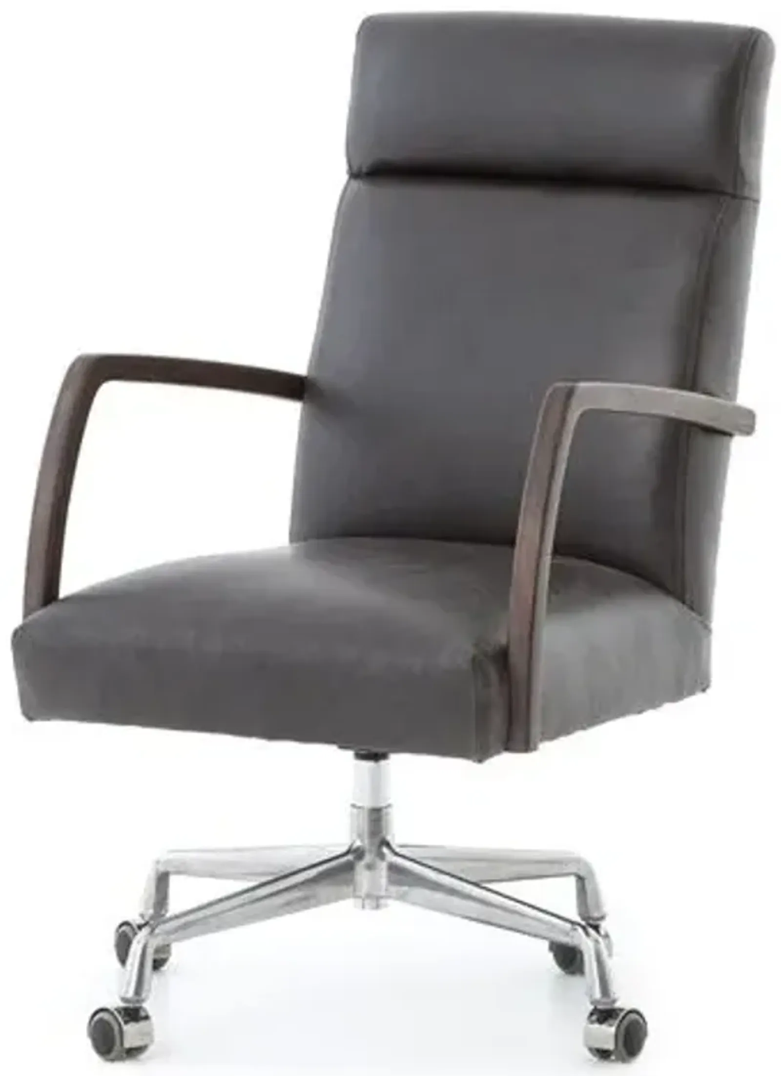 Cullen Desk Chair - Sapphire Leather - Black