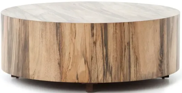 Bryn Round Coffee Table, Spalted Primavera