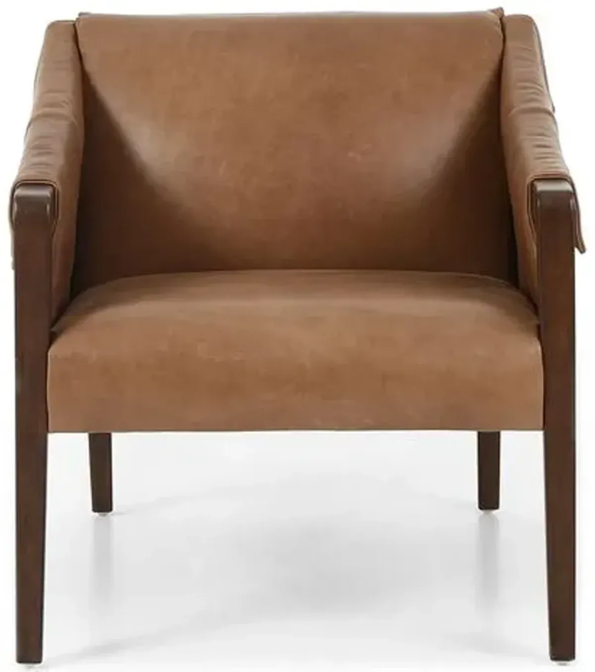 Colby Accent Chair - Almond Leather, Comfortable, Durable