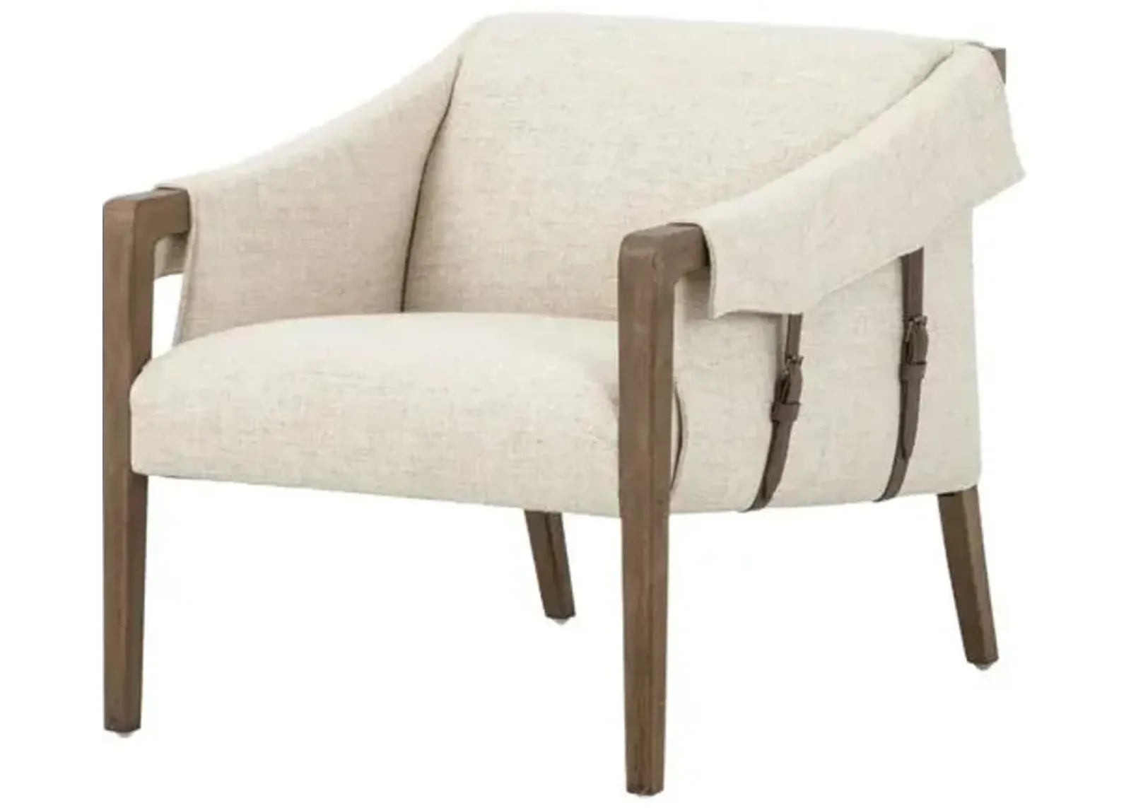 Colby Accent Chair - Distressed Natural - Beige, Comfortable, Durable