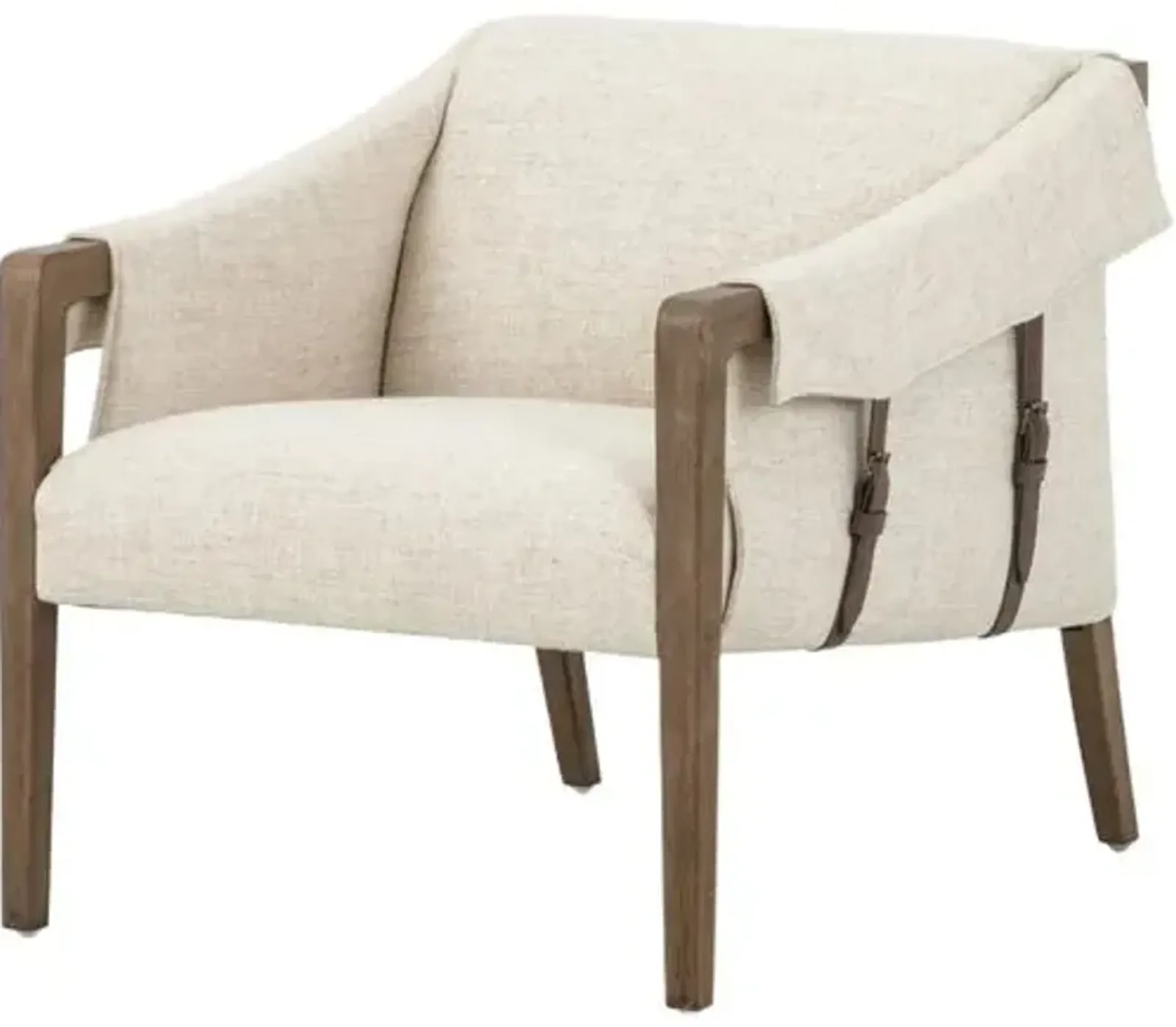 Colby Accent Chair - Distressed Natural - Beige, Comfortable, Durable