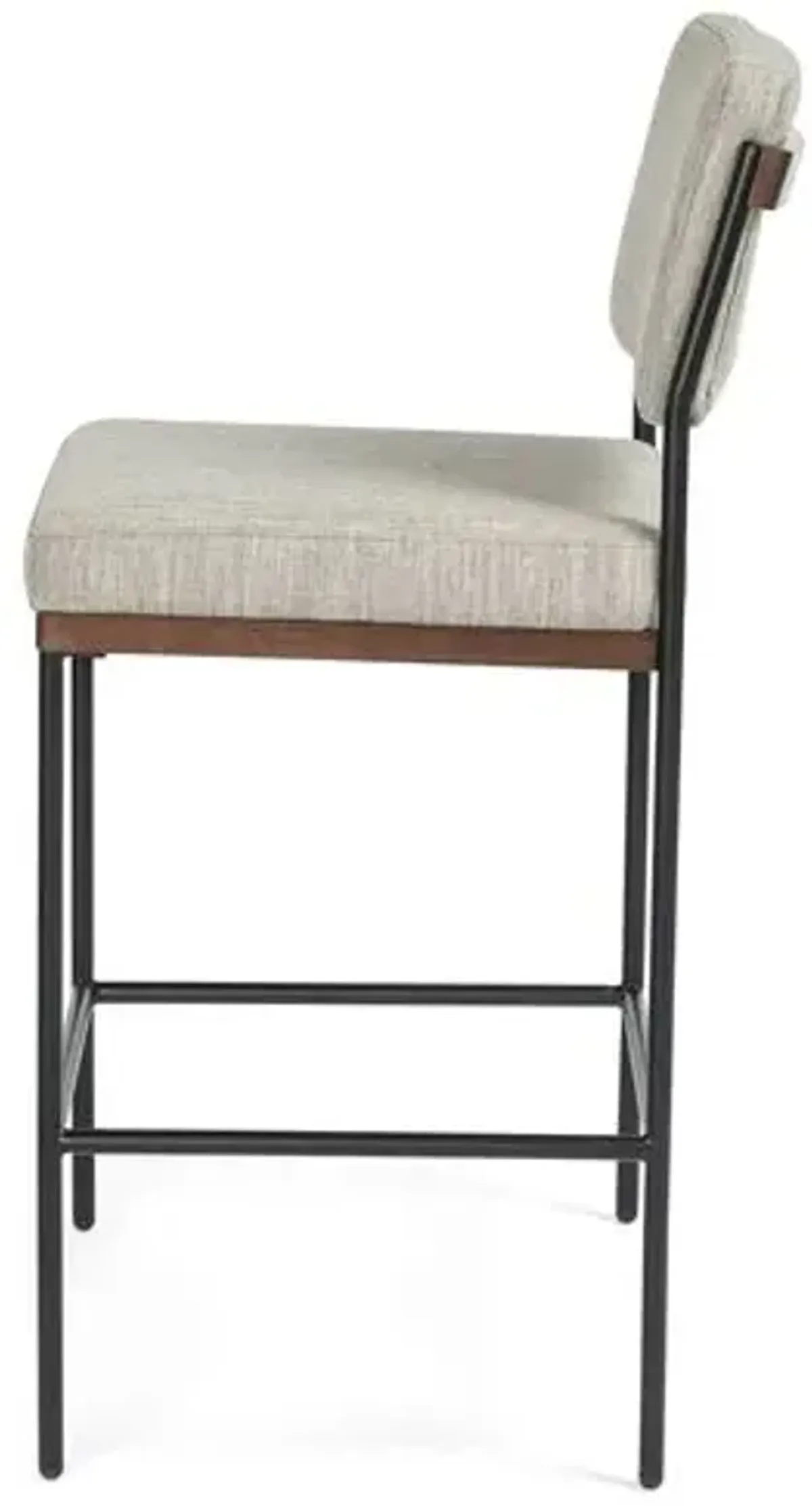 Sierra Bar Stool - Midnight Iron/Flannel - Gray