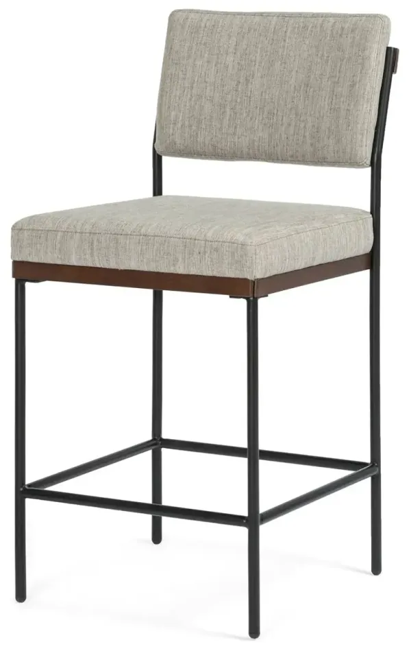 Catania Counter Stool - Midnight Iron/Flannel
