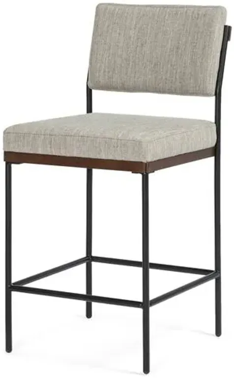 Sierra Counter Stool - Midnight Iron/Flannel