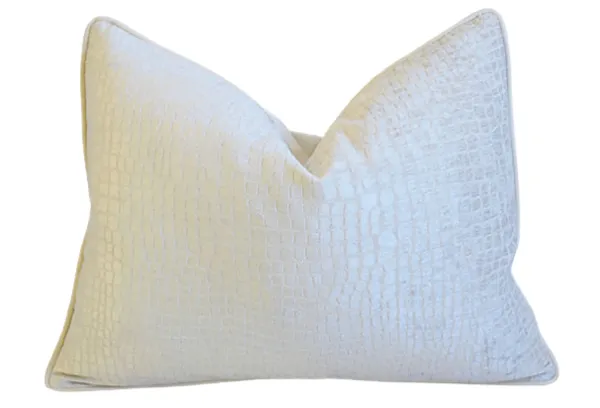 Crocodile Alligator Design Velvet Pillow