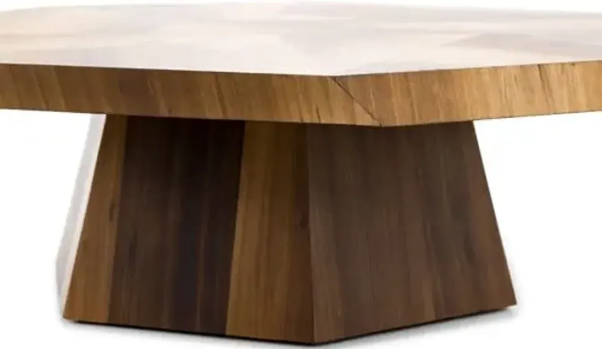 Bryn Coffee Table - Blonde Yukas - Brown