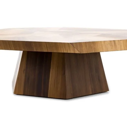 Bryn Coffee Table - Blonde Yukas - Brown