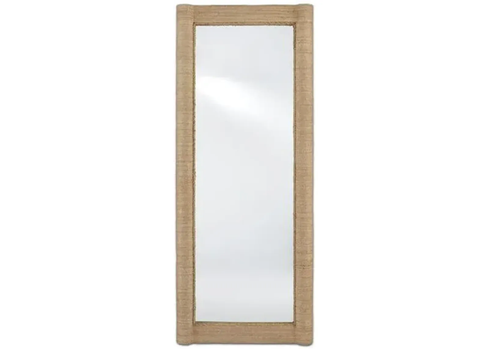 Vilmar Rope Floor Mirror - Natural - Currey & Company