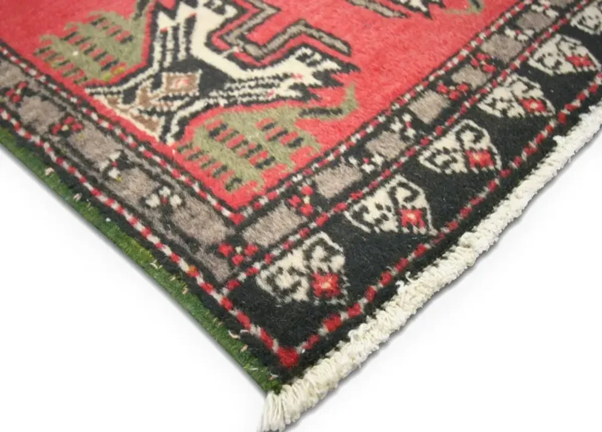 1960s Turkish Oushak Yastic - 1'8" x3'6" - Nalbandian - Red