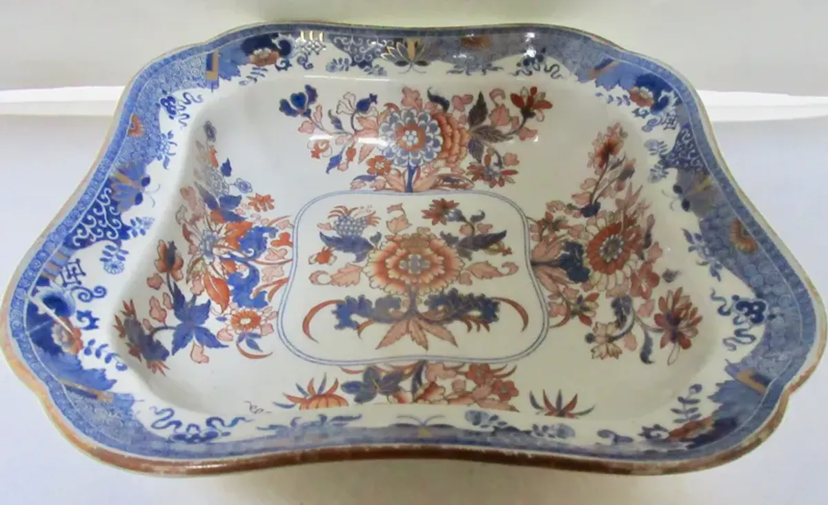 Early 1800s Spode English Serving Bowl - The Emporium Ltd. - Blue