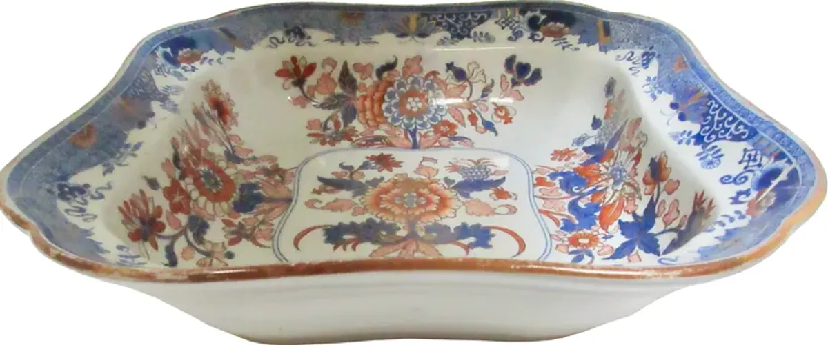 Early 1800s Spode English Serving Bowl - The Emporium Ltd. - Blue