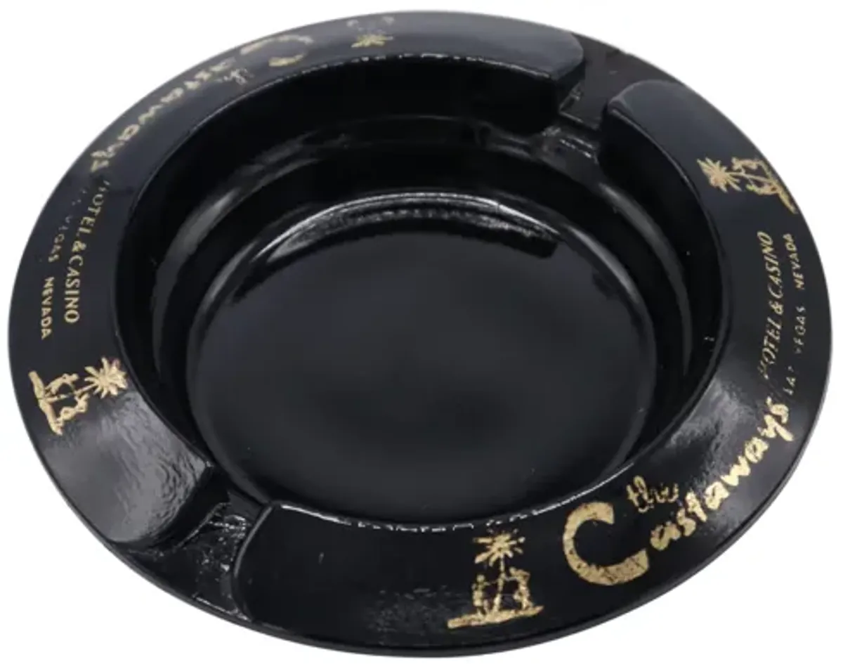 Castaways Hotel Ashtrays - a Pair - Interesting Things - Black