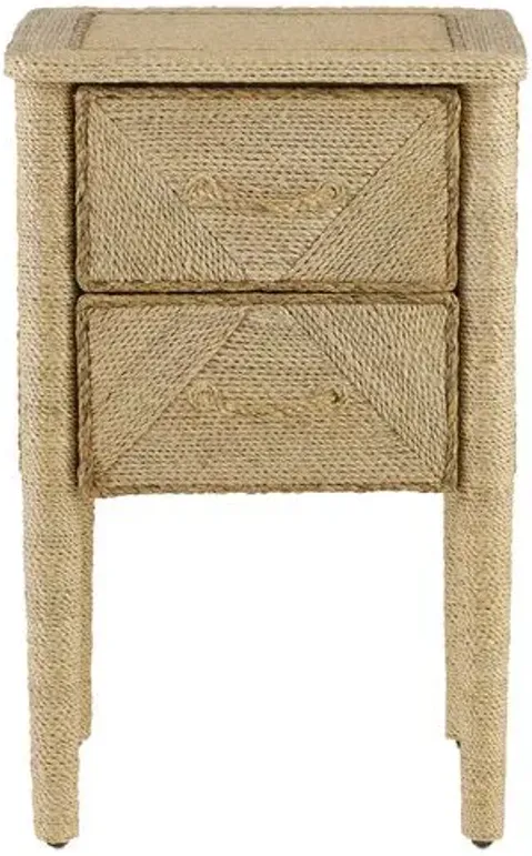 Kaipo Rope Nightstand - Natural - Currey & Company