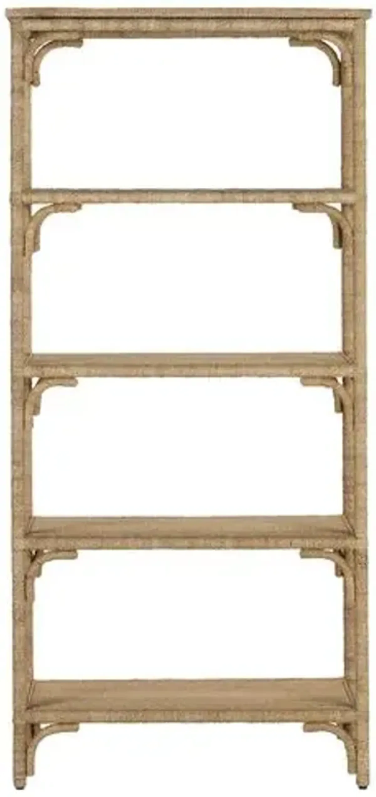 Olisa Rope Etagere - Natural/Washed Wood - Currey & Company - Brown