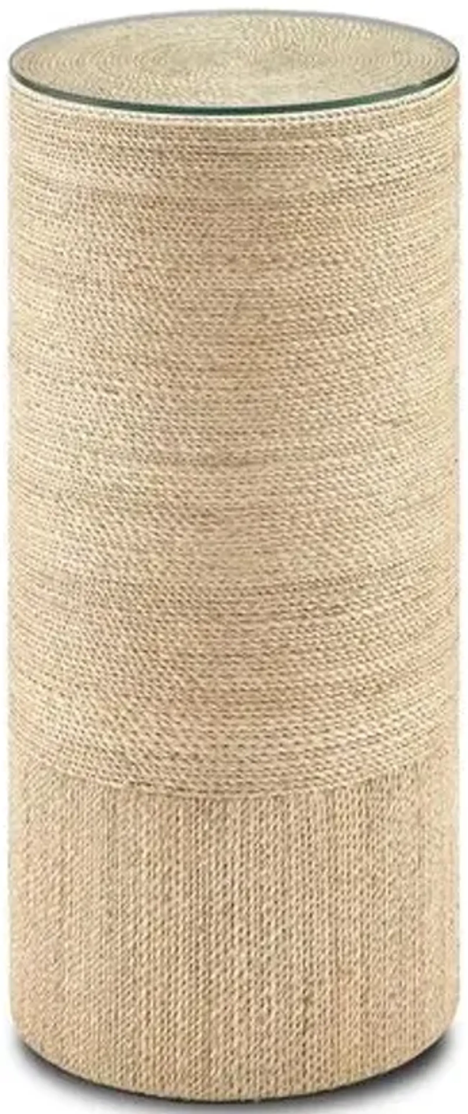 Macati Rope Accent Table - Natural - Currey & Company - Brown - 26.25H x 12W x 12D in