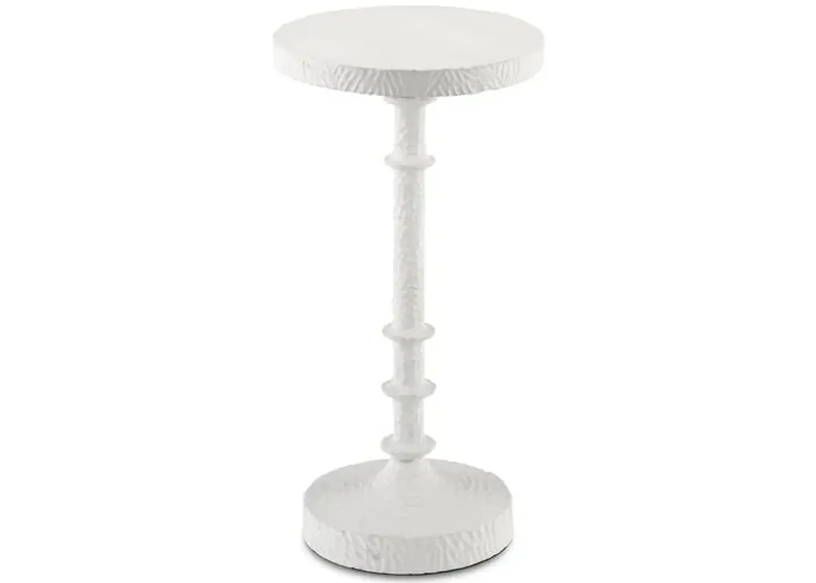 Gallo Drinks Table - Gesso White - Currey & Company